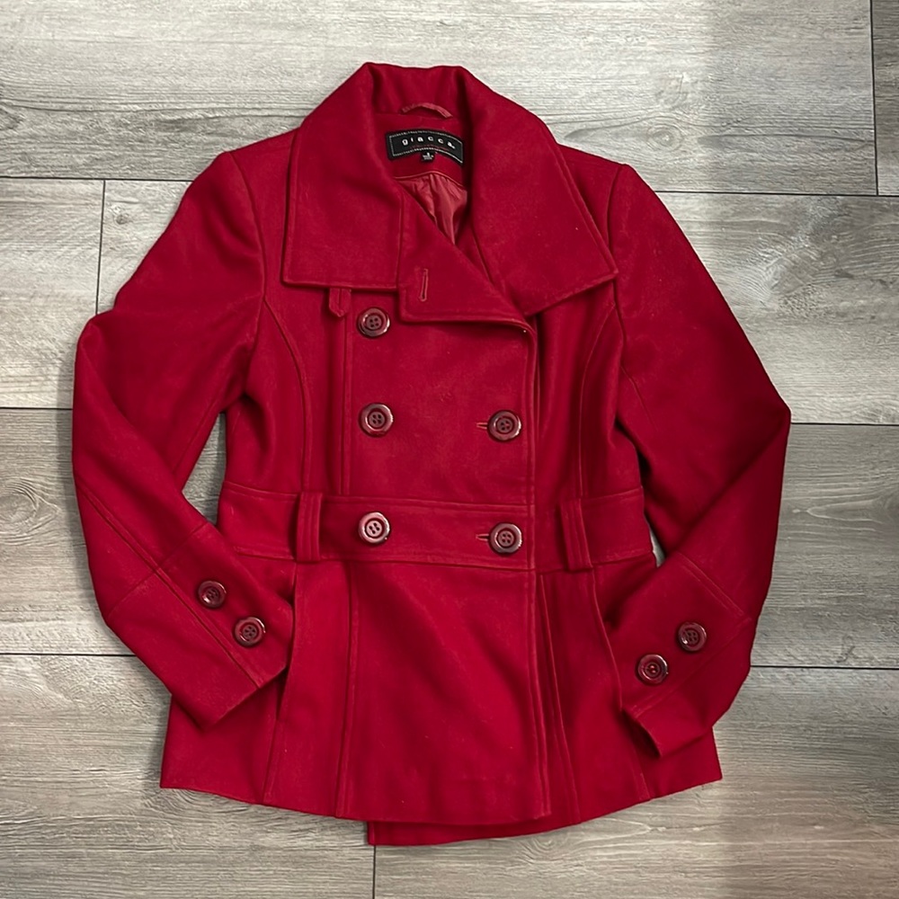 Giacca gallery Womens red pea coat size small